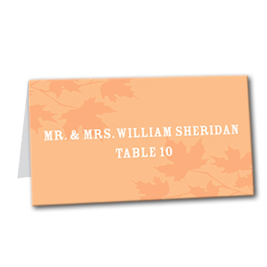 Autumn Leaves Table Card