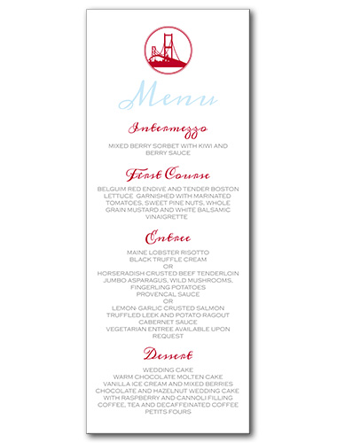 Bay Bridge Bay Menu