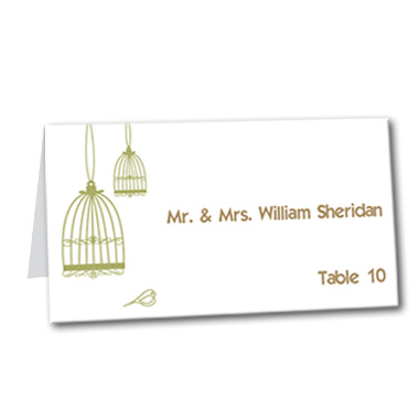 Blissful Birdcage Table Card