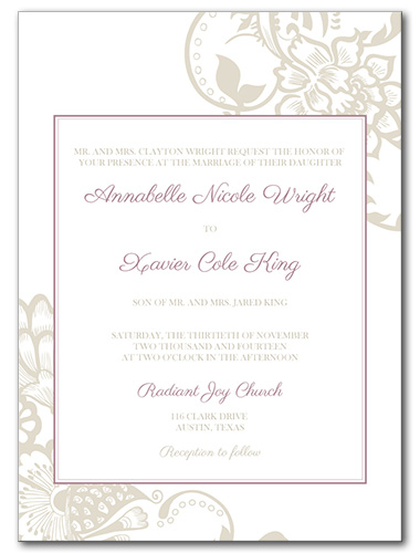 Blissful Garden Wedding Invitation