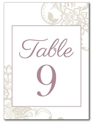 Blissful Garden Table Number 