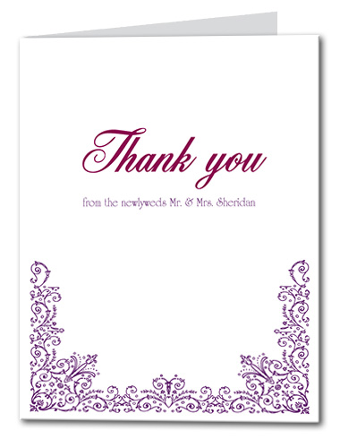 Blue Violet Thank You Card