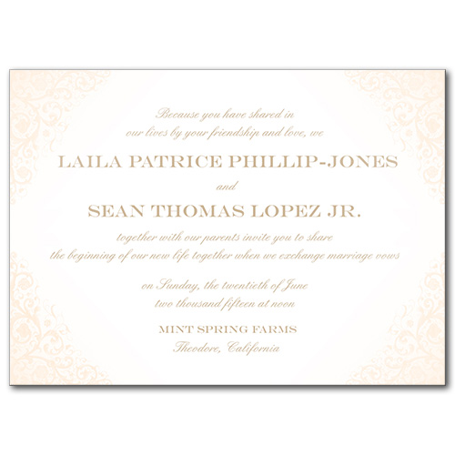 Blushed Rose Wedding Invitation