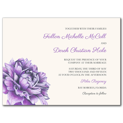 Charming Floral Wedding Invitation
