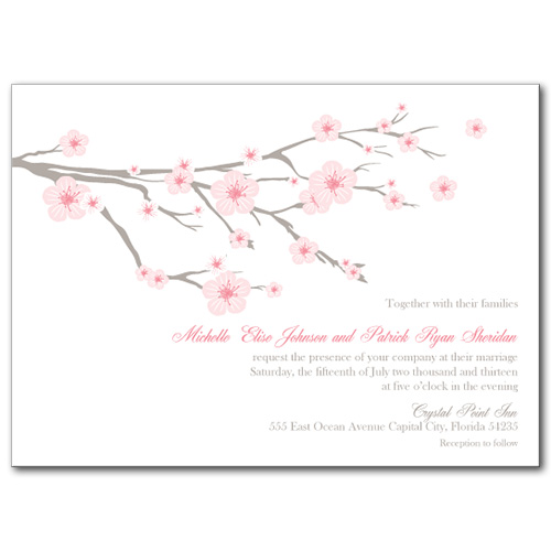 Cherry Blossom Wedding Invitation