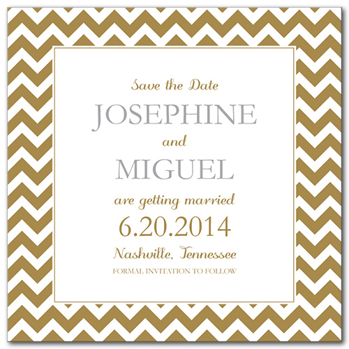 Classic Celebration Square Save the Date Card