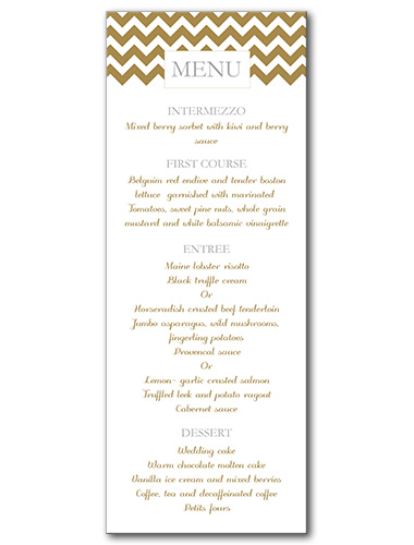 Classic Celebration Menu