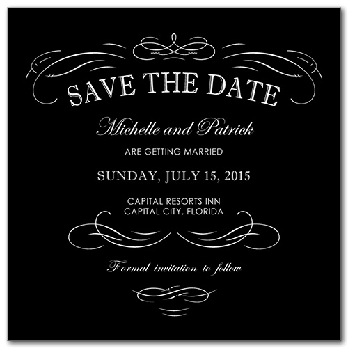 Classic Fashion Square Save the Date