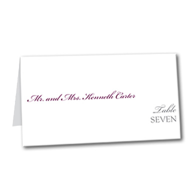 Classic Soiree Table Card