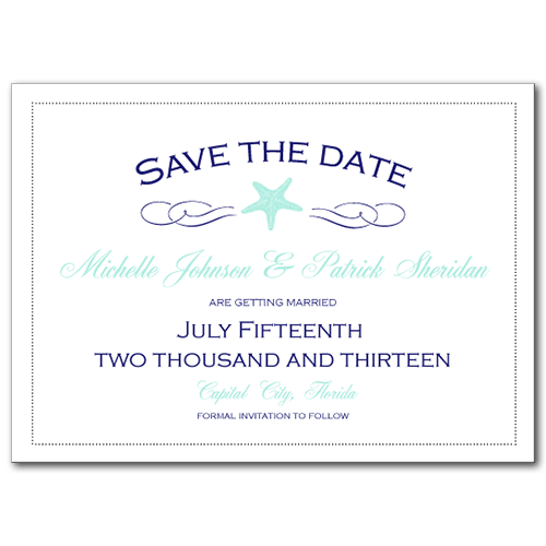 Coastal Breeze Save the Date Card