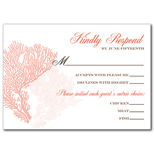 Coral Delight Response Card