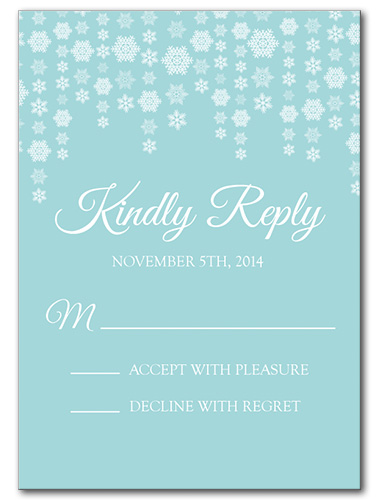 Dazzling Snowflakes Response Card