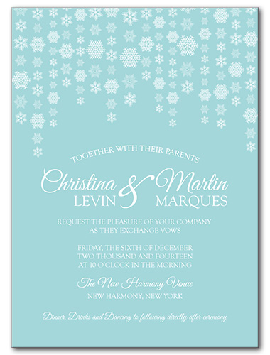 Dazzling Snowflakes Wedding Invitation