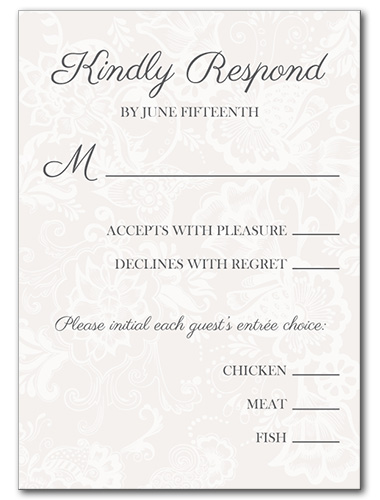 Decadent Monogram Response Card