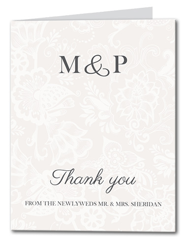 Decadent Monogram Thank You Card