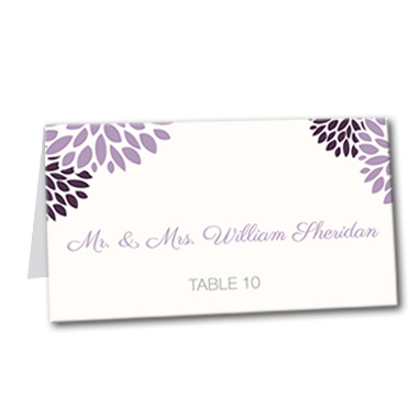 Delightful Dahlia Table Card