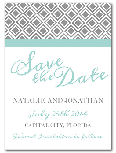 Diamond Lace Save the Date Card