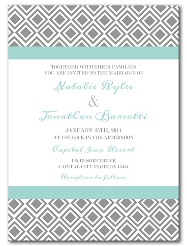 Diamond Lace Wedding Invitation