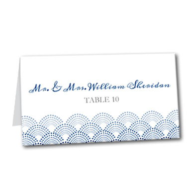 Dotted Scallop Table Card
