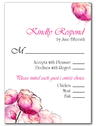 Dreamy Watercolor Response Card
