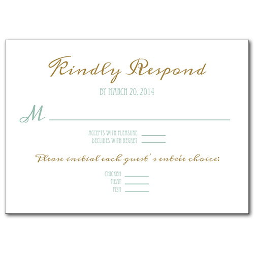 Elegant Emerald Response Card