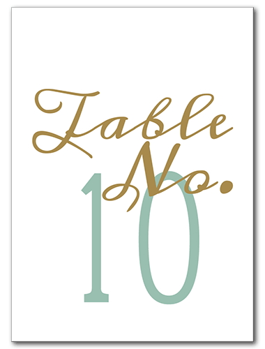 Elegant Emerald Table Number 