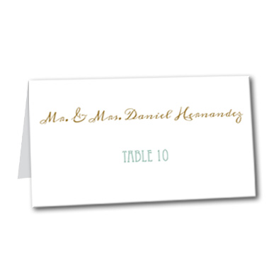 Elegant Emerald Table Card