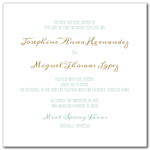 Elegant Emerald Wedding Invitation