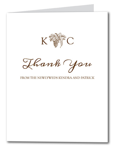 Elegant Vineyard Thank You Card