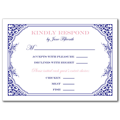 Elegantly Antique Response Card