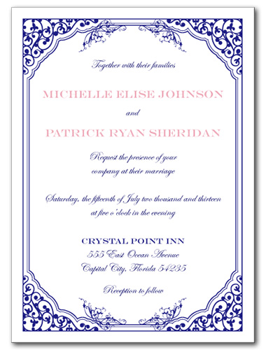 Elegantly Antique Wedding Invitation