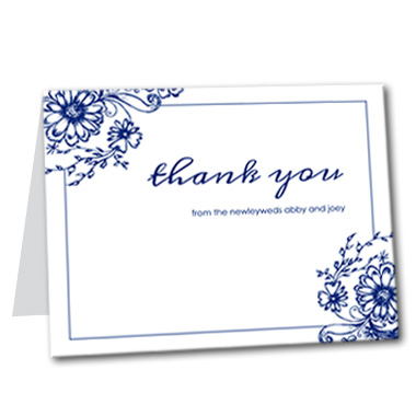 Fine China Thank You Card