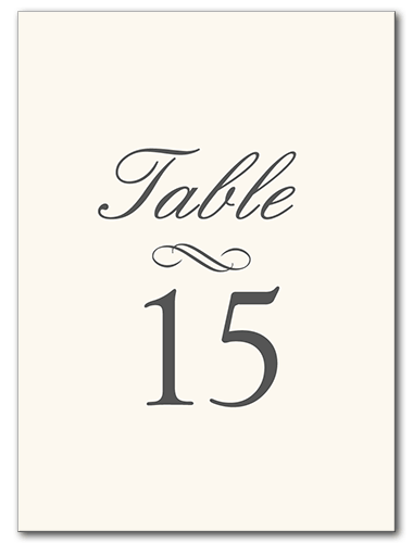 Formal Attire Table Number 