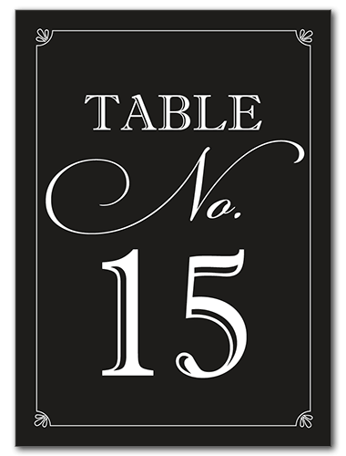 Formal Flourish Table Number 