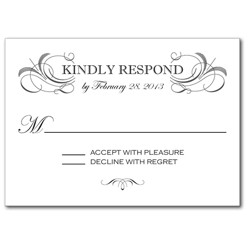 Formal Flourish Response Card