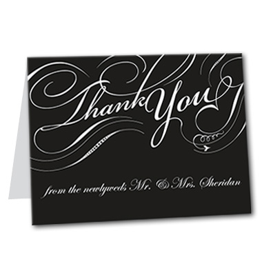 Formal Flourish Thank You Card