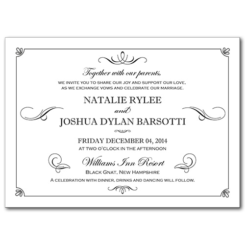 Formal Flourish Wedding Invitation