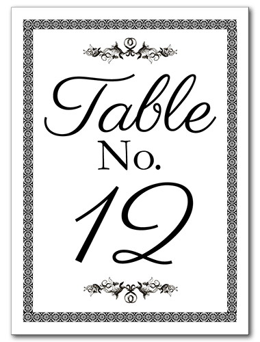 French Label Table Number 