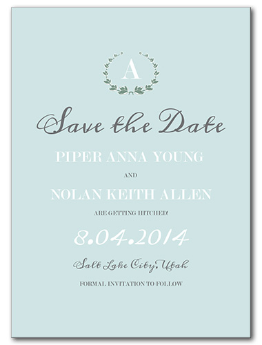 Fresh Mint Save the Date Card