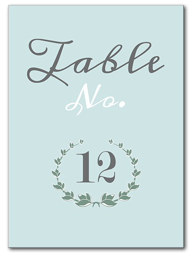 Fresh Mint Table Number 