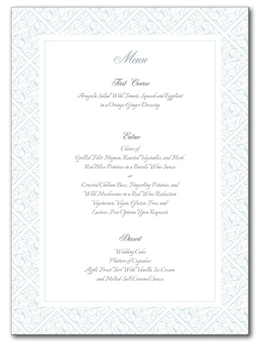 Gracious Glamour Menu