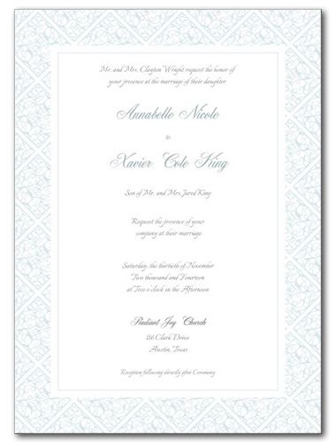 Gracious Glamour Wedding Invitation