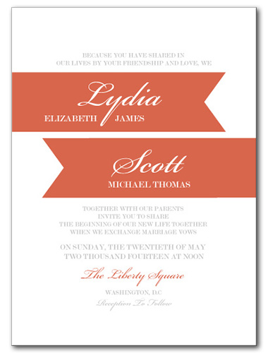 Gracious Ribbon Wedding Invitation