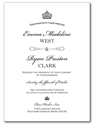 Grand Occasion Wedding Invitation