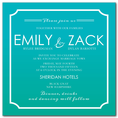 Growing Gradient Wedding Invitation