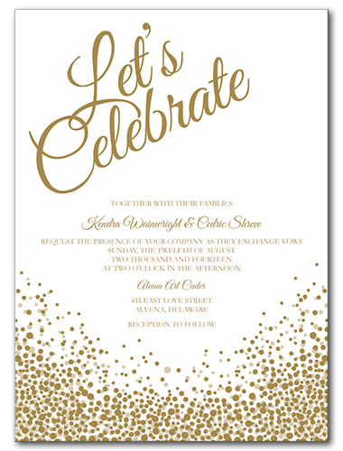 Let's Celebrate Wedding Invitation