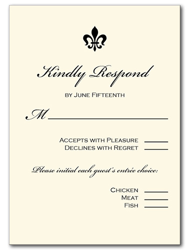 Light Luxury Response Card