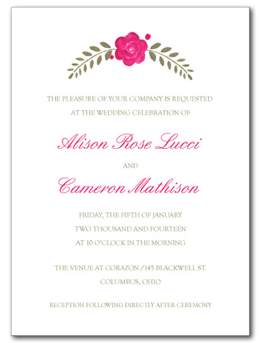 Love Blooms Wedding Invitation