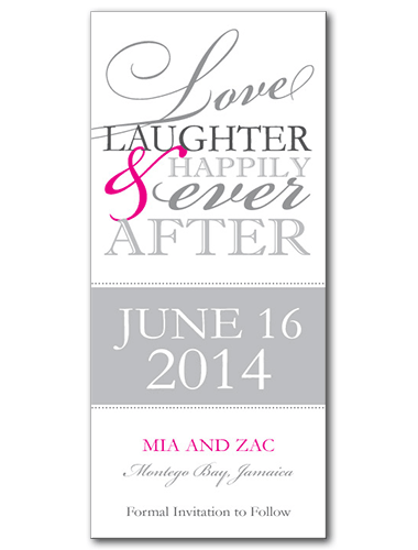 Love and Laughter Save the Date Card