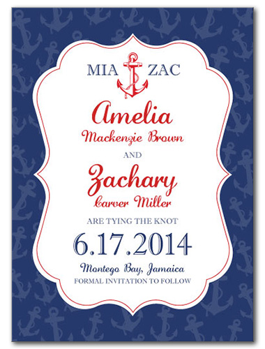 Maritime Fun Save the Date Card